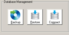 Database management with the ability to restore data from an old database