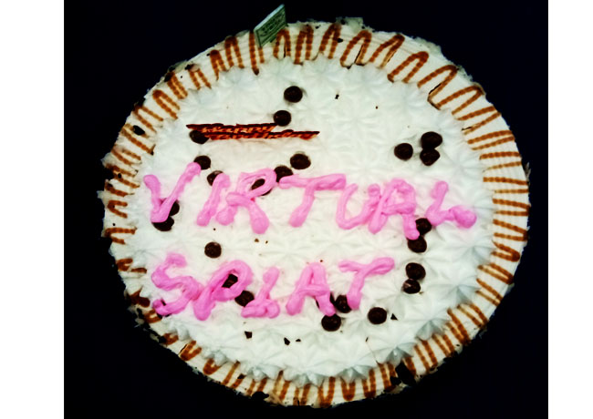 Virtual Splat Anniversary Cake Photo