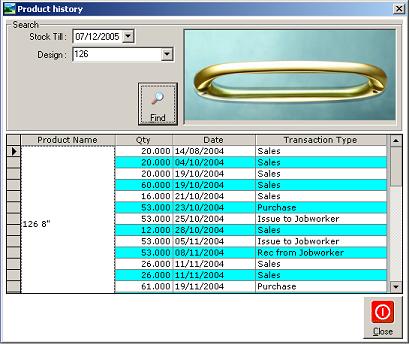 Banner indicating inventory software with product history tracking