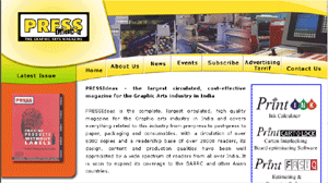 Screenshot of the Press Ideas Web Page.