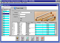 Desktop view displaying the user interface of the inventory software.
