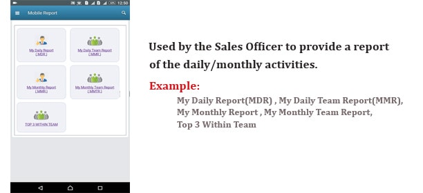 Mobile Report for CRM Android Mobile App by Virtual Splat